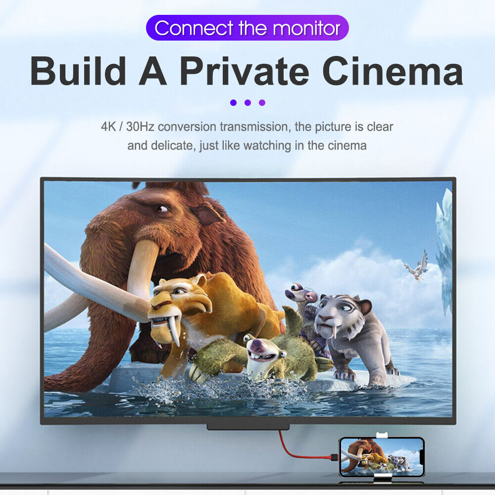 Pbuddy Lightning to HDTV Cable 1080P Digital AV Cord for TV projector Plug and Play Pbuddy Lightning to HDTV Cable 1080P Digital AV Cord for TV projector Plug and Play
